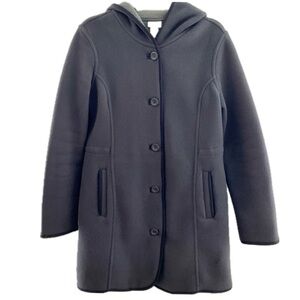 L.L. Bean Medium Women's Gray Hooded Pea Coat Style Jacket